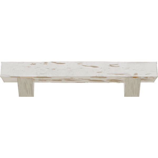 Pecky Cypress Faux Wood Fireplace ManteL W/Breckinridge Corbels, Factory Prepped, 6H  X 6D X 48W